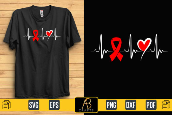 About HIV Aids Heartbeat T Shirt Design: Graphics & Print Templates