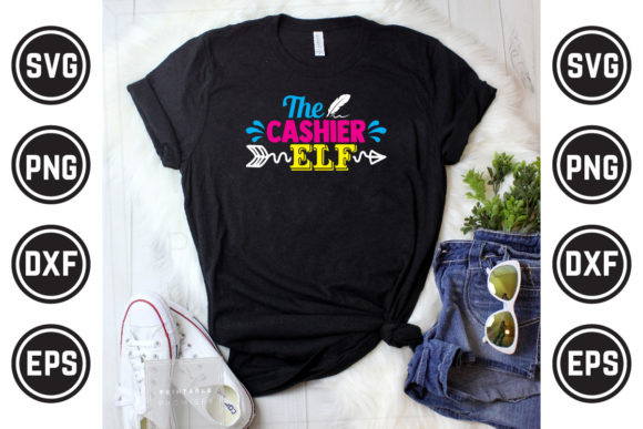 Cashier SVG T Shirt Design 08: Graphics & Print Templates