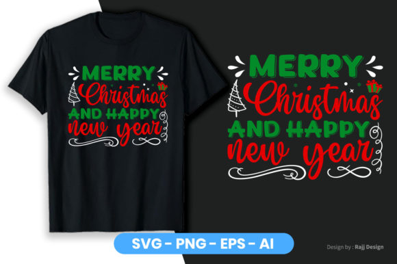 Christmas T-Shirt Design Happy New Year Graphics