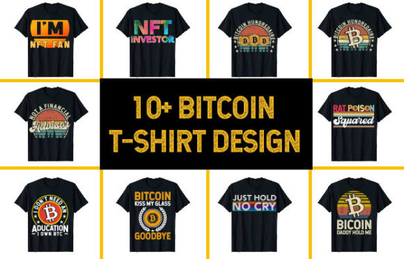 Crypto Bitcoin T-Shirt Design Bundle