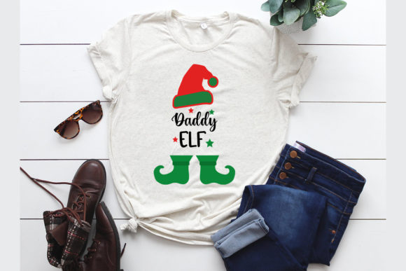 Daddy Elf SVG Christmas T-Shirt Design