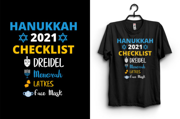 Hanukkah 2021 Checklist T-Shirt Design