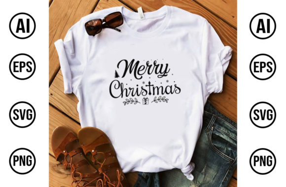 MERRY CHRISTMAS T SHIRT SVG: Graphics & Print Templates