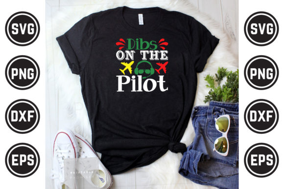 Pilot SVG T-Shirt Design 05: Graphics & Print Templates for Real Publishing