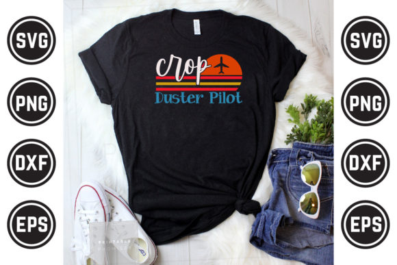 Pilot SVG T-Shirt Design 10: Graphics & Print Templates
