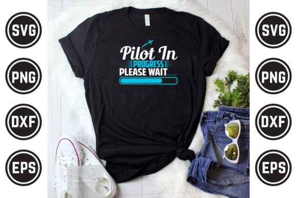 Pilot SVG T-Shirt Design 12: Graphics & Print Templates
