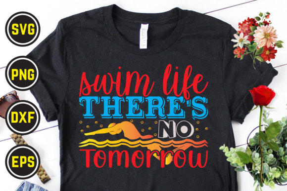 Swimming SVG T-Shirt Design 06: Graphics for Print Templates