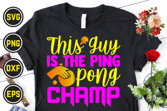 Table Tennis SVG Graphics for Print Templates
