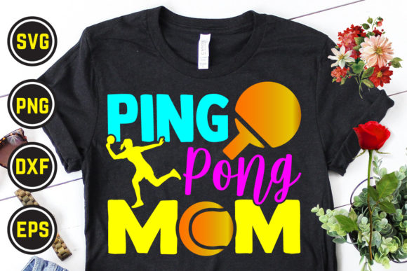 Table Tennis SVG T Shirt Design 07: Graphics for Print Templates
