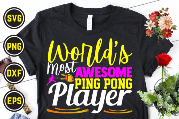 Table Tennis SVG T Shirt Design 11: Graphics & Print Templates