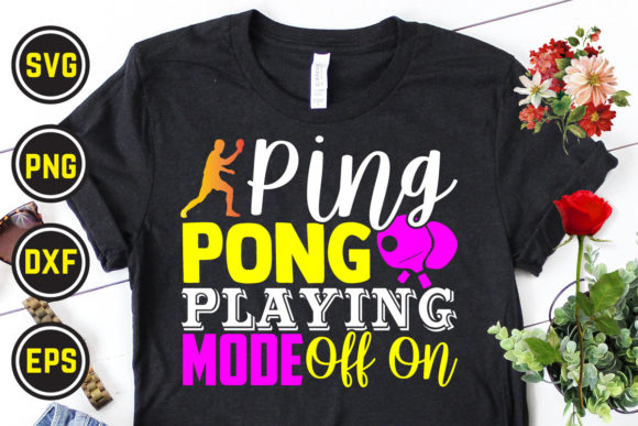 Table Tennis SVG T-Shirt Design 17: Graphics & Print Templates