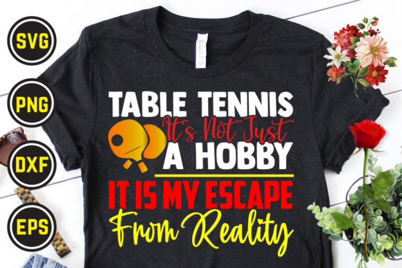 Table Tennis SVG T-Shirt Design 21: Graphics & Print Templates