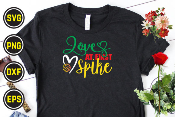 Volleyball SVG T Shirt Design 07: Graphics for Print Templates